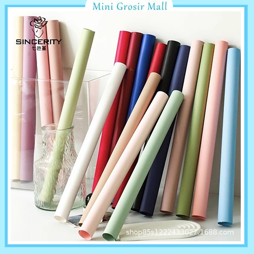 

Flower Wrapping Paper Full Color OPP Cellophane Kertas Buket Bunga polos roll21