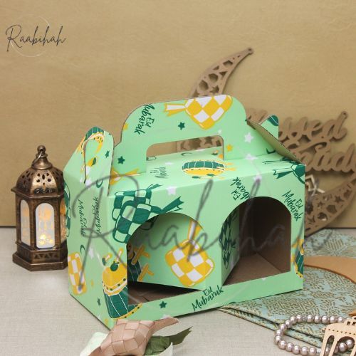 

10 Pcs Kardus Hampers Lebaran Dus Tenteng Muat Untuk 2 Toples Jar 600ml Uk 21x10,5x10,5cm