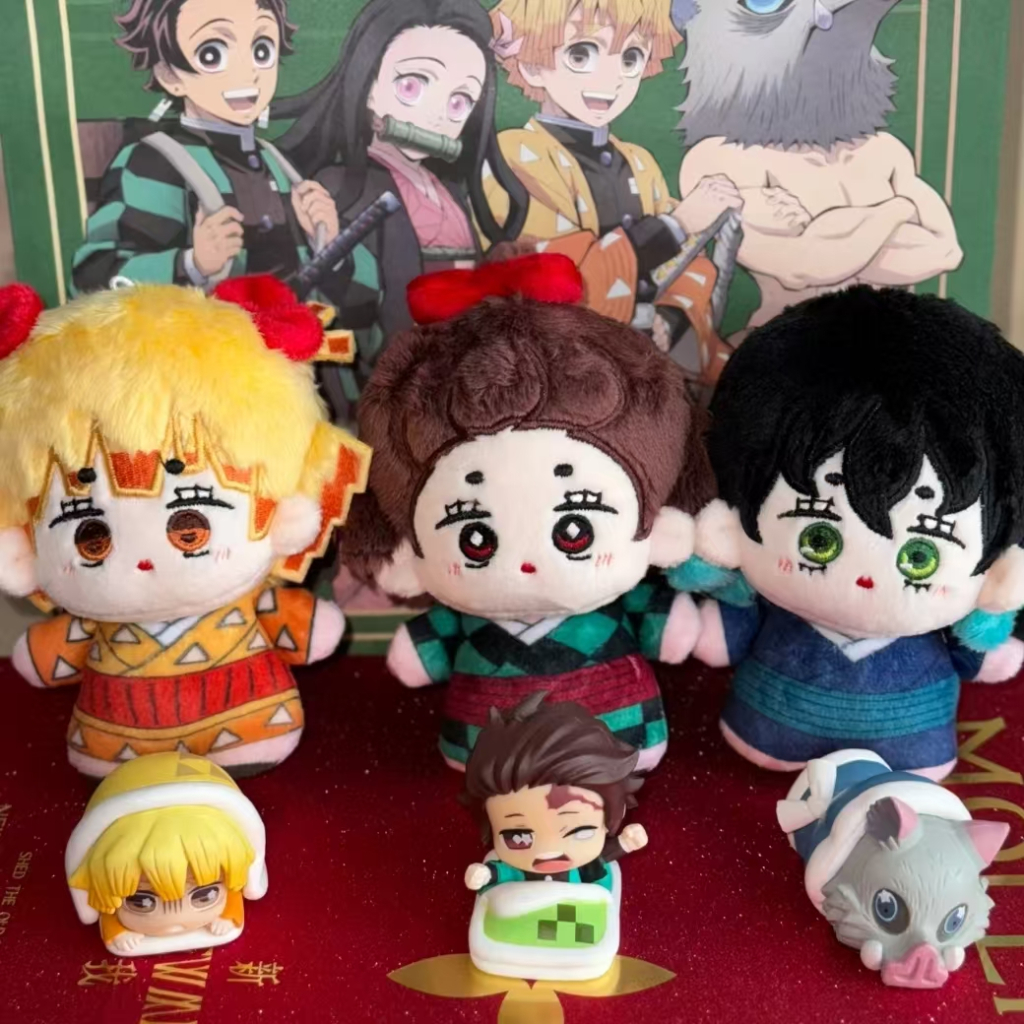 [READY STOCK] doll tanjirou zenitsu dan inosuke demon slayer boneka KNY cotton doll 10cm boneka