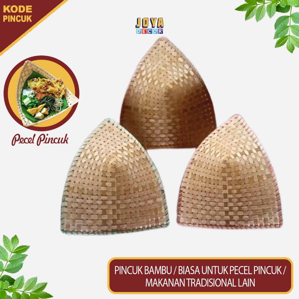 Pincuk Bambu Anyaman Piring Bambu Pincuk Pecelan