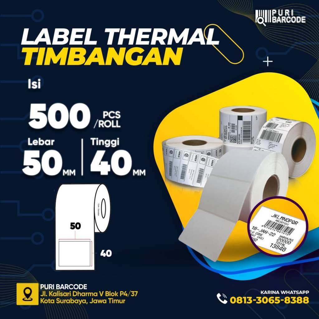 

Label Timbangan Thermal 50x40 isi 500 PCS