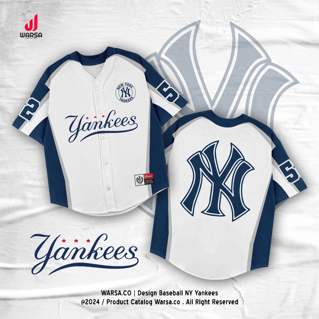 JERSEY BASEBALL UNISEX STREETWEAR OVERSIZE PREMIUM  - NY Yankees Baseball
