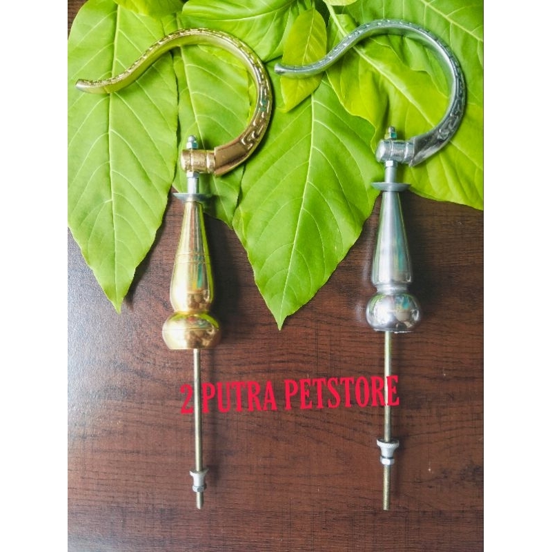 Gantungan Sangkar Cungkok Gold / silver Lipat Pion Kerucut