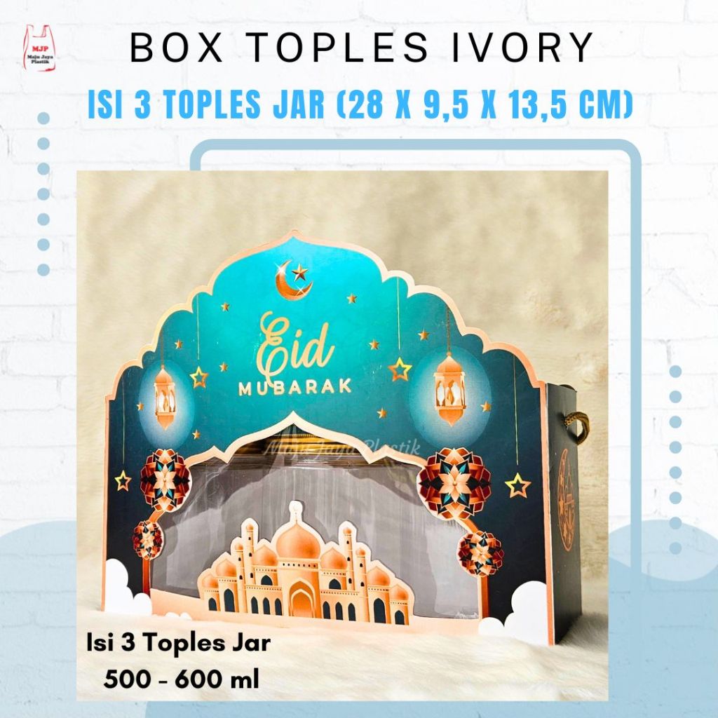 

Gable Box Jinjing Toples ulir jar Tabung 300 500 600 ml Dus Hampers Lebaran Idul Fitri