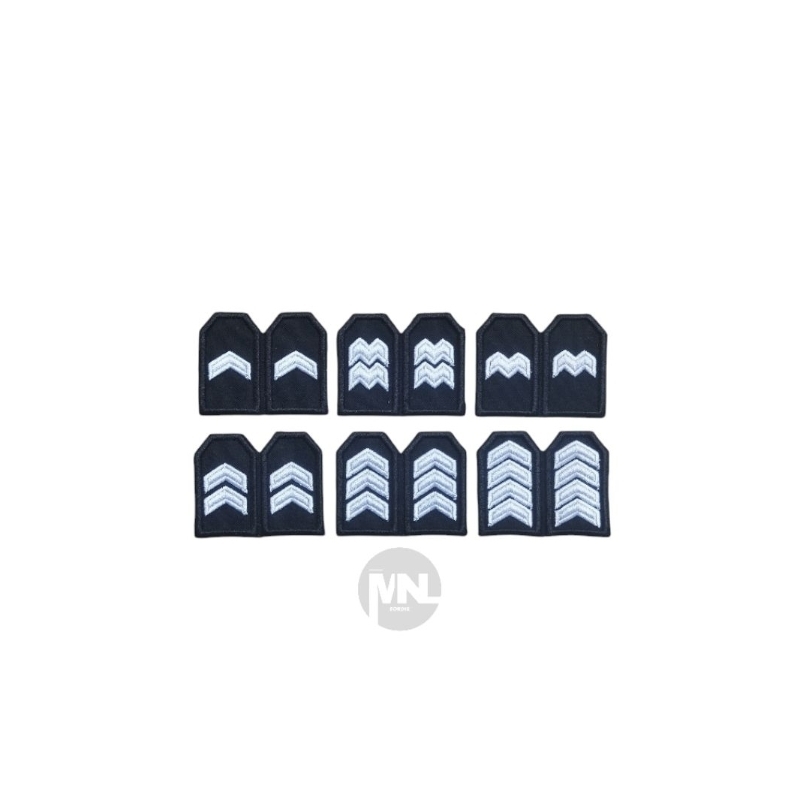 Pangkat Pdl Polri Bordir Timbul/ Bripda / Briptu / Brigadir /  Bripka / Lis hitam/Harga Persatu Set