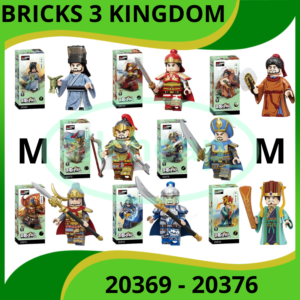 DECOOL BRICK DE COOL BRICKS THREE KINGDOM SAMKOK 3 RAJA FA ZHENG LING TONG PANG TONG XU ZHENG DENG A
