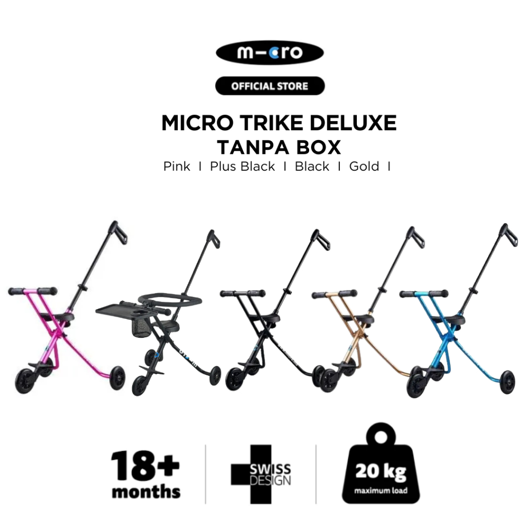 [Tanpa Box] Micro Trike Deluxe, Trike Black, dan Trike Plus - Sepeda Dorong Anak Praktis