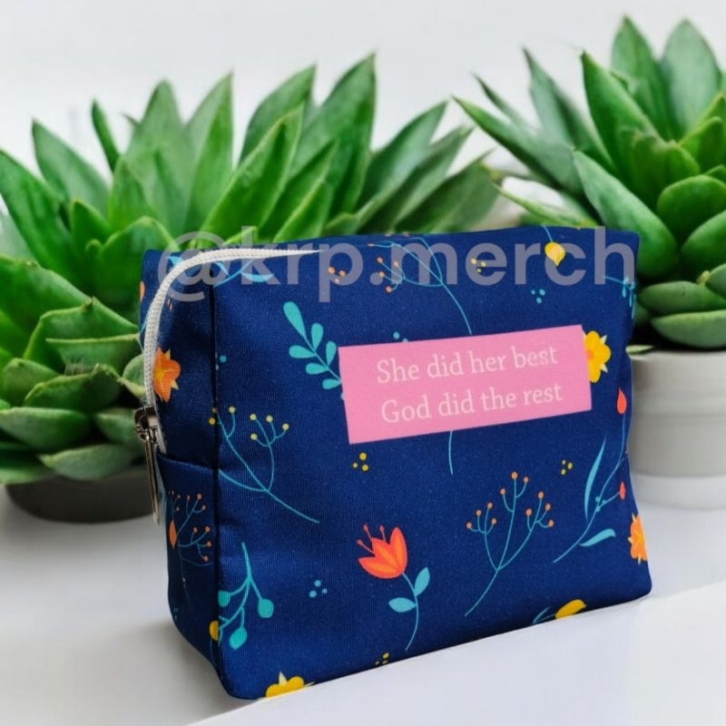 Pouch MakeUp Kosemetik Multifungsi - Boxy Pouch - Premium Canvas