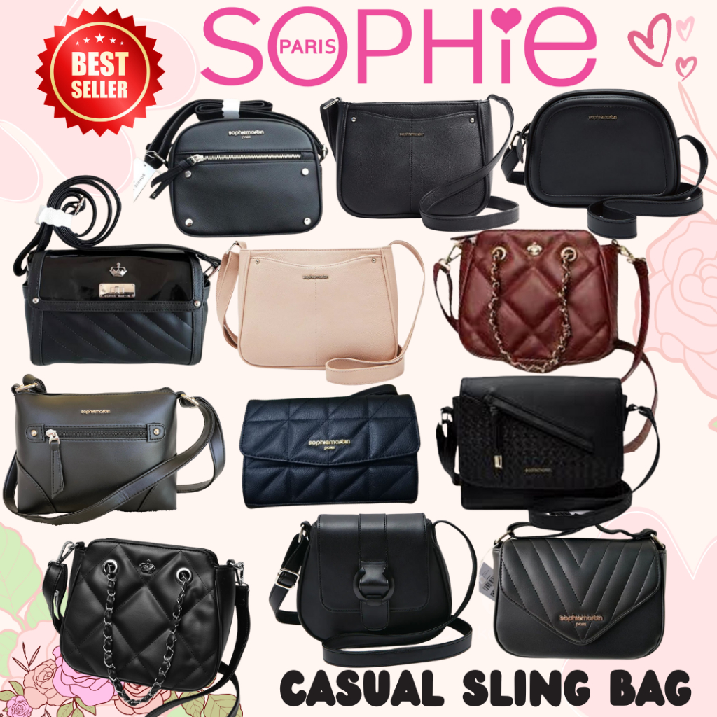 Sophie Martin Paris Tas Selempang Machia Black Kecil Cewek Terbaru Original Sling Bag Dzakatoshop
