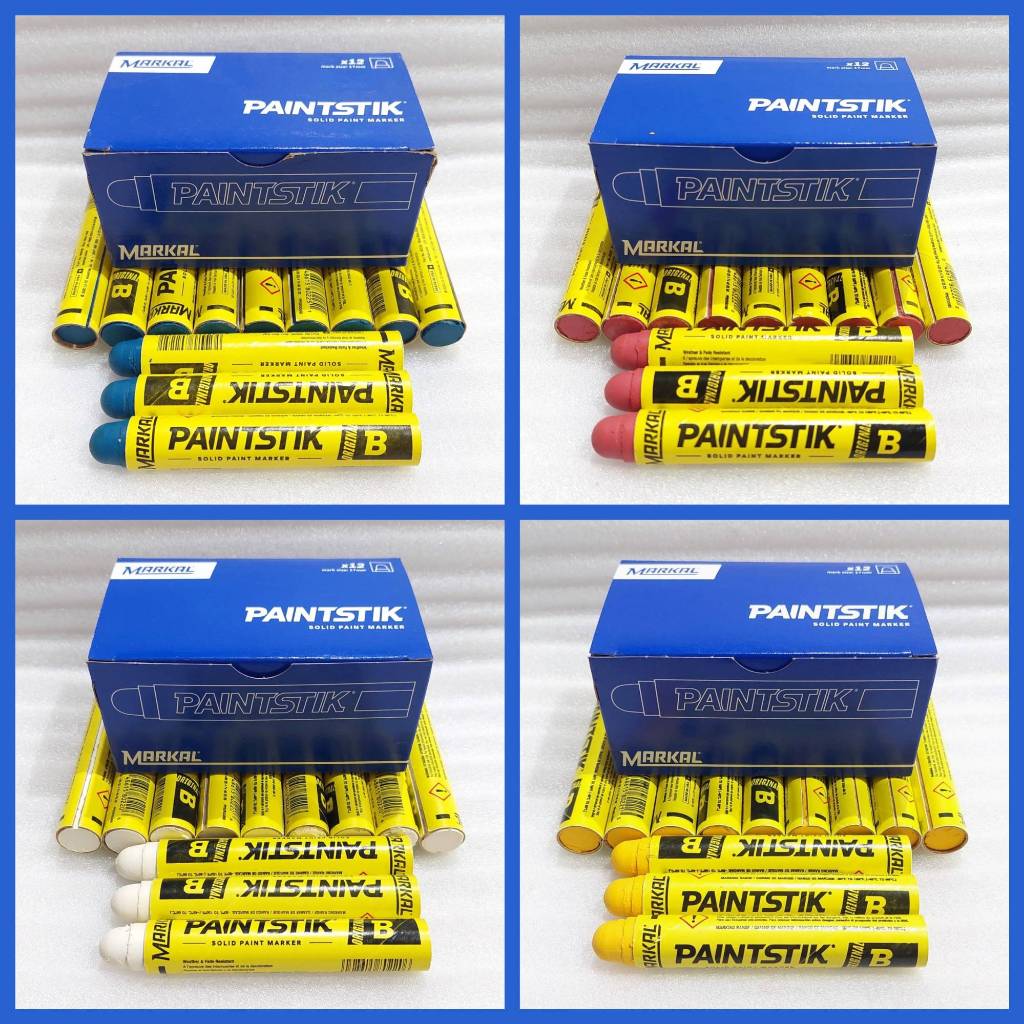

Paintstik Original B Solid Paint Marker ( Blue / Red / White / Yellow ) / Paint Stick Markal B ( Biru / Merah / Putih / Kuning ) ( Stik Penanda Besi Baja Beton Kaca Plastik Karet )