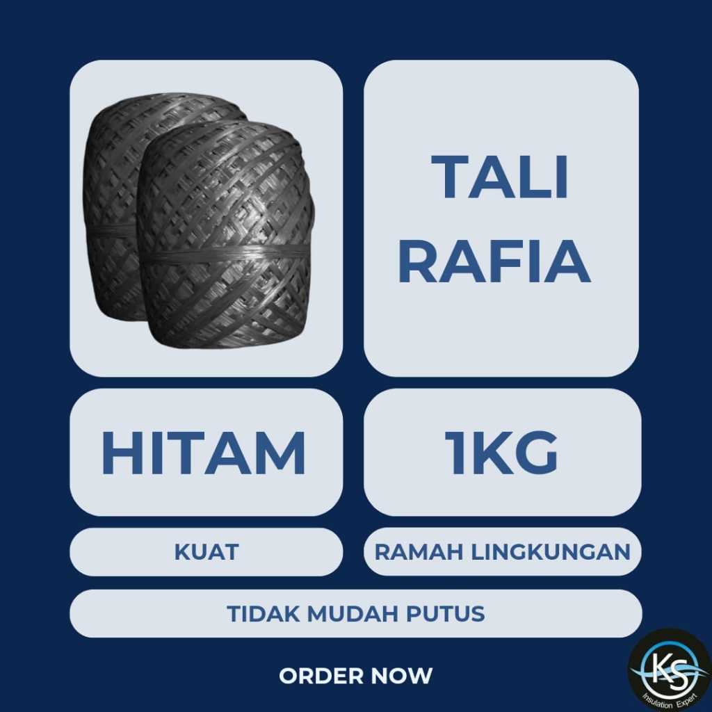 

Tali Rafia | 1000gr | Tali Rafia Hitam | Tali Pengikat | Kuat | Tahan Lama