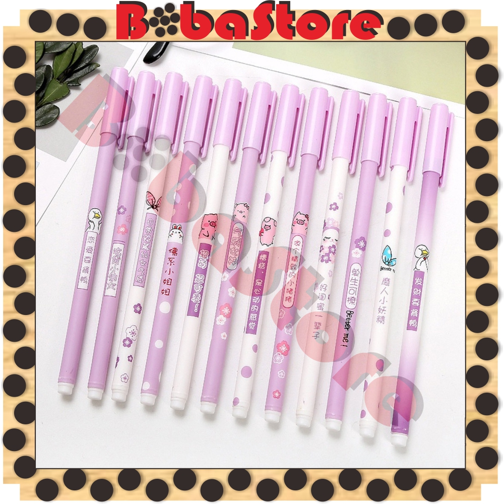 

⭐Bobastore⭐ Pulpen Gel Motif Ungu / Pulpen Korea Pelajar & Kantor / Pulpen Aesthetic / Pena Gel Lucu Import S062