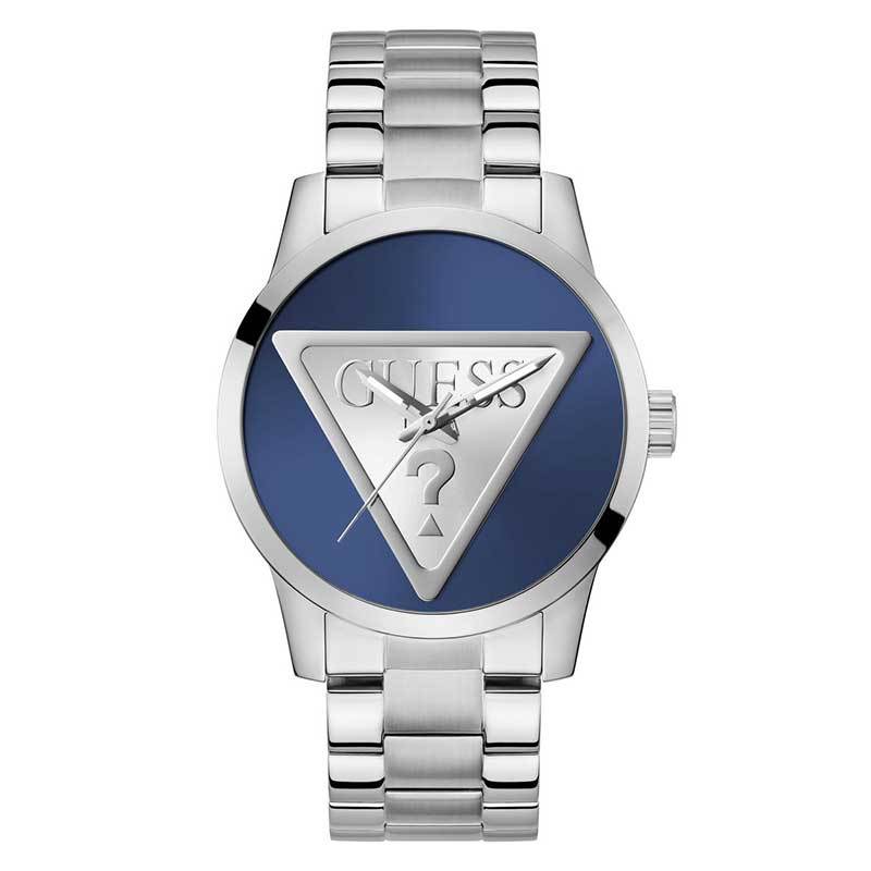 Jam Tangan Guess Badge GW0782G3 - Chronograph 44mm Silver Tone