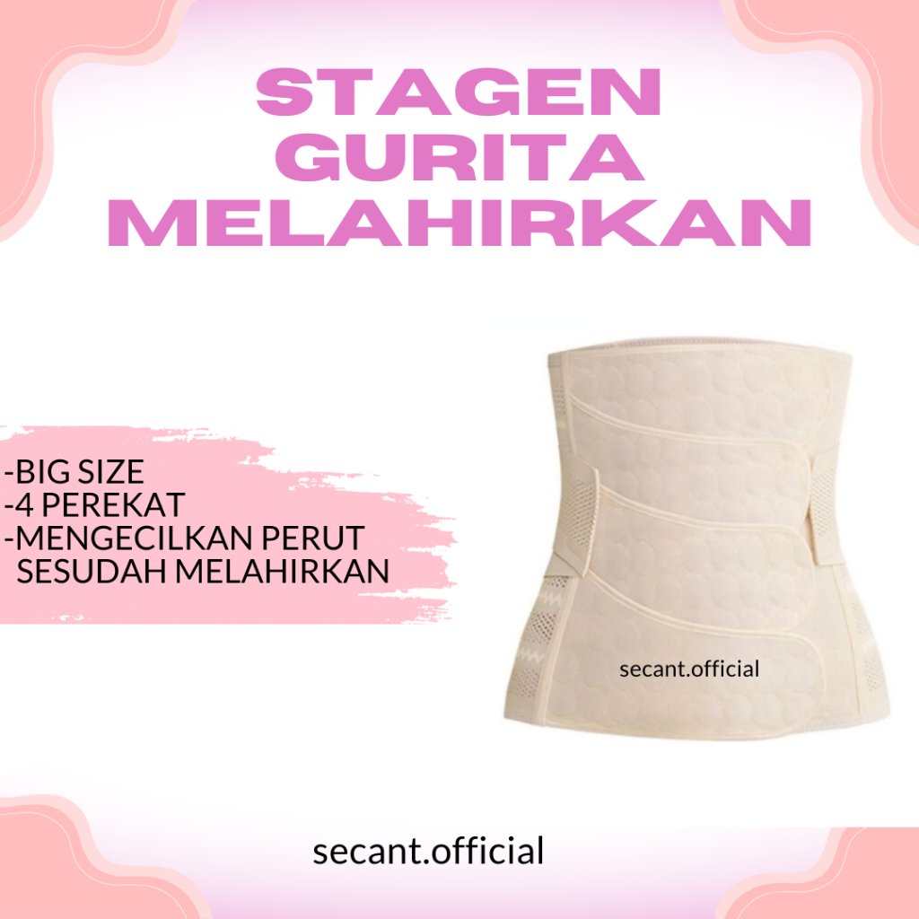 Korset Pelangsing Perut Buncit Wanita Big Size Jumbo Postpartum GURITA Ibu Melahirkan SC Normal M L 