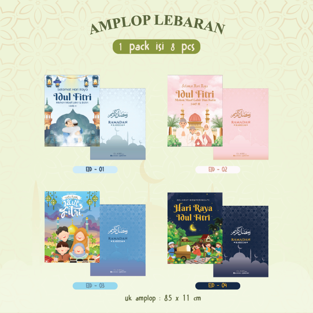 

AMPLOP LEBARAN PREMIUM MOTIF LEBARAN 2025 | AMPLOP IDUL FITRI | AMPLOP LUCU UNIK | AMPLOP DENGAN DESAIN EKSLUSIF TERBARU