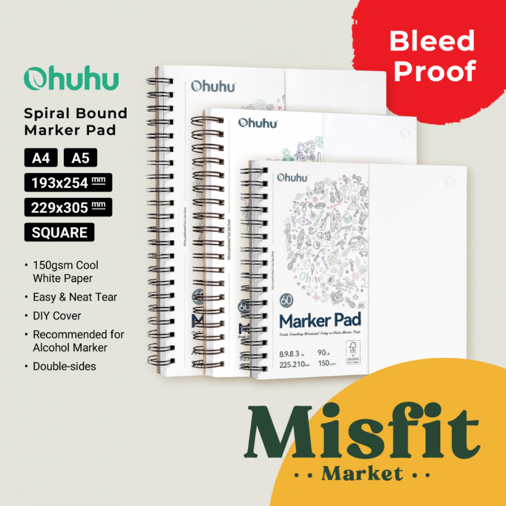 

OHUHU Double Sided Bleedproof Sketchbook Marker Pads Buku Gambar Sketsa