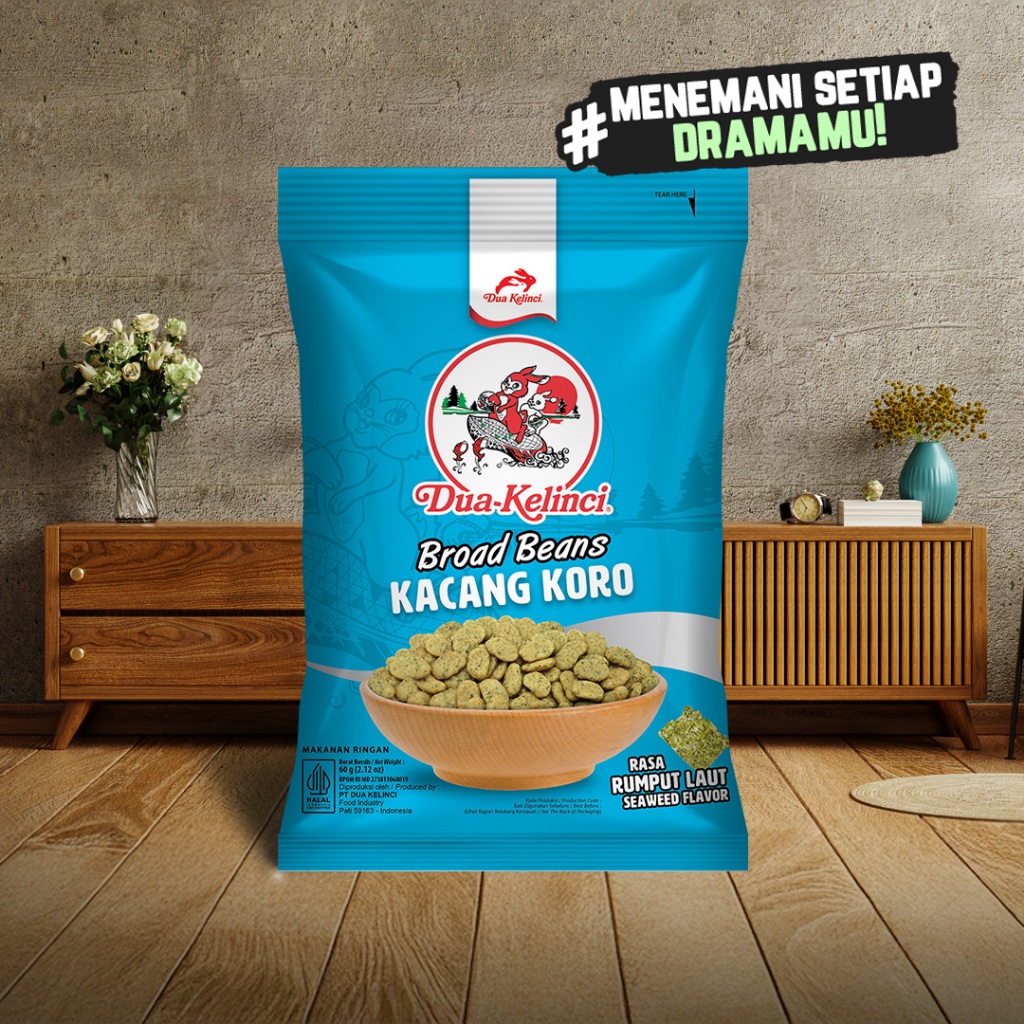 

DUA KELINCI Kacang Koro - Rumput Laut 60 gram - KAYA SERAT
