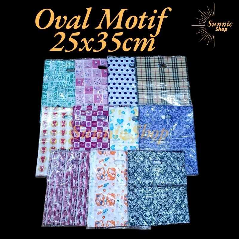 

Plastik Oval Motif ukuran 25x35cm merk King Seven