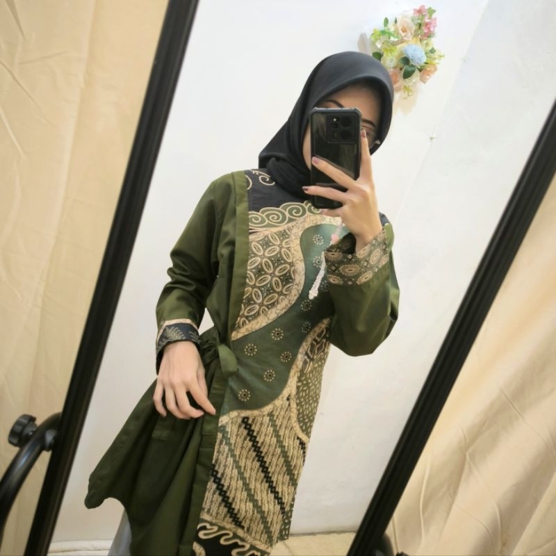 RN BATIK SEMI KIMONO | Batik wanita model tunik kekinian