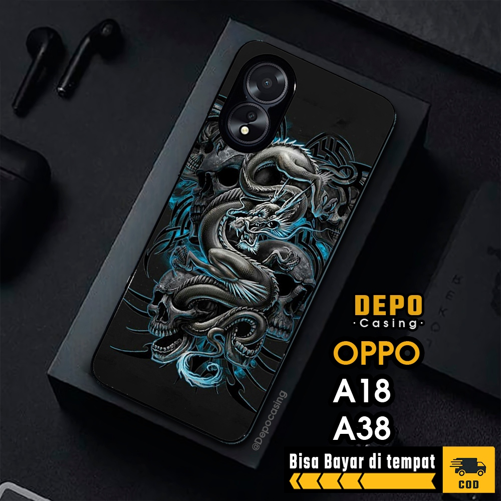 Case Oppo A18 A38 Casing Oppo A18 A38 Casing Depo Casing [DRGN] Case Glossy Case Aesthetic Custom Ca