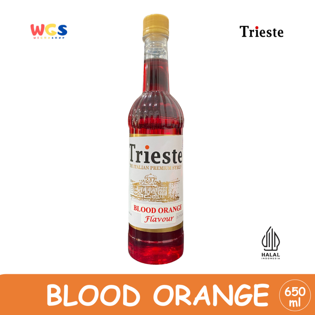

Trieste Syrup Blood Orange Premium Flavor 650ml - Halal MUI - Minuman Kekinian - Mocktail - Soda