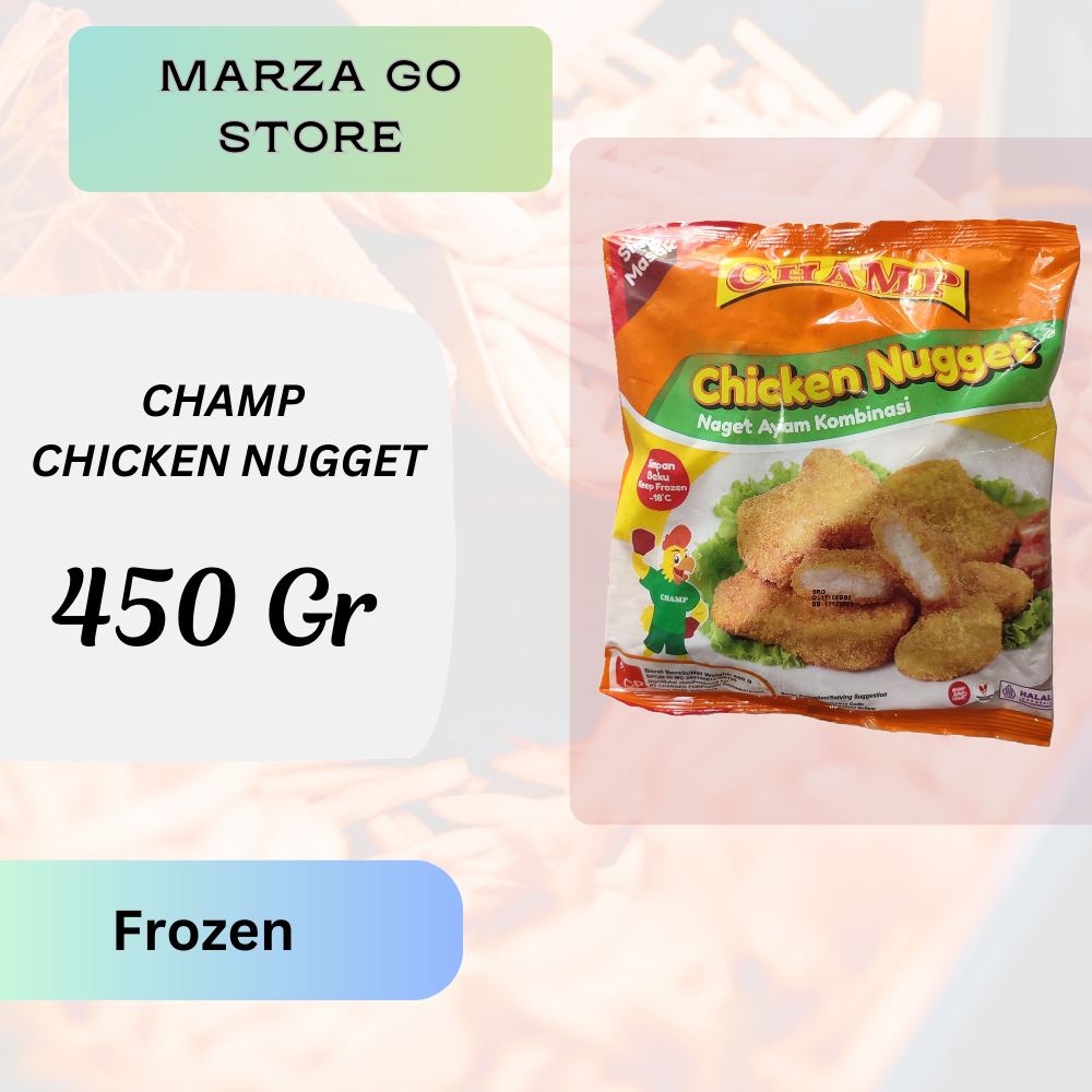 

CHAMP CHICKEN NUGGET 450 GRAM NUGGET AYAM CHAMP