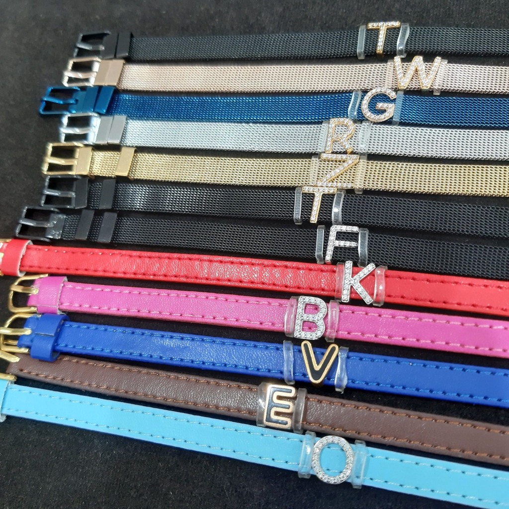 LMG Gelang Huruf Inisial Permata Ayu Gold - 375 8K - Gold - Rose Gold - White Gold