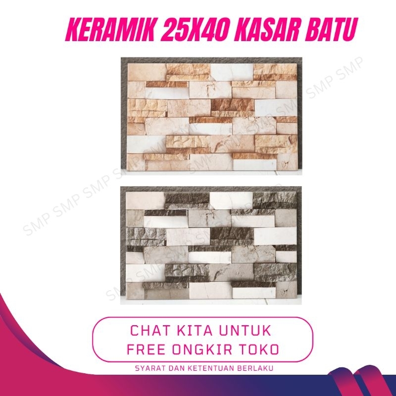 premiere Keramik 25x40 Batu Alam Dinding