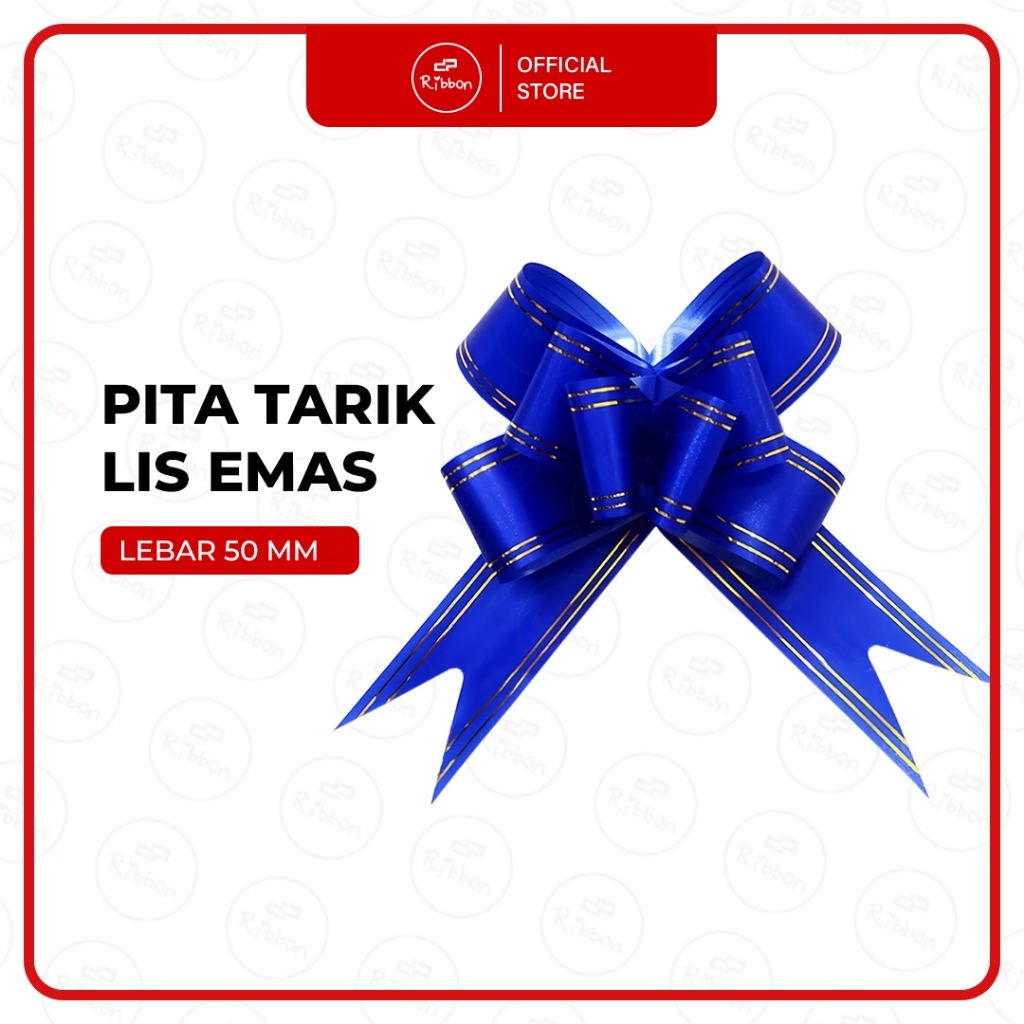 

Pita Tarik Lis Emas 50mm Serut Besar Hiasan Parcel Souvenir Pull Flower Ribbon 50 mm List Gold