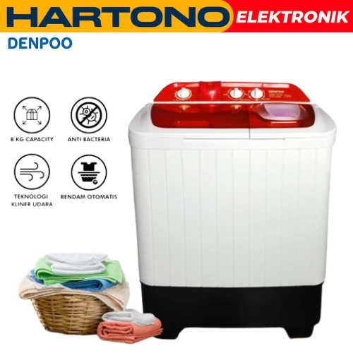DENPOO MESIN CUCI 2 TABUNG DW 801 4P