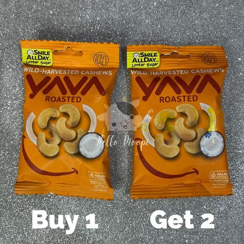 

[BELI 1 GRATIS 1] Yava Roasted Cashew / Yava Cashew Garlic Pepper / Yava Chilime Cashew 35gram