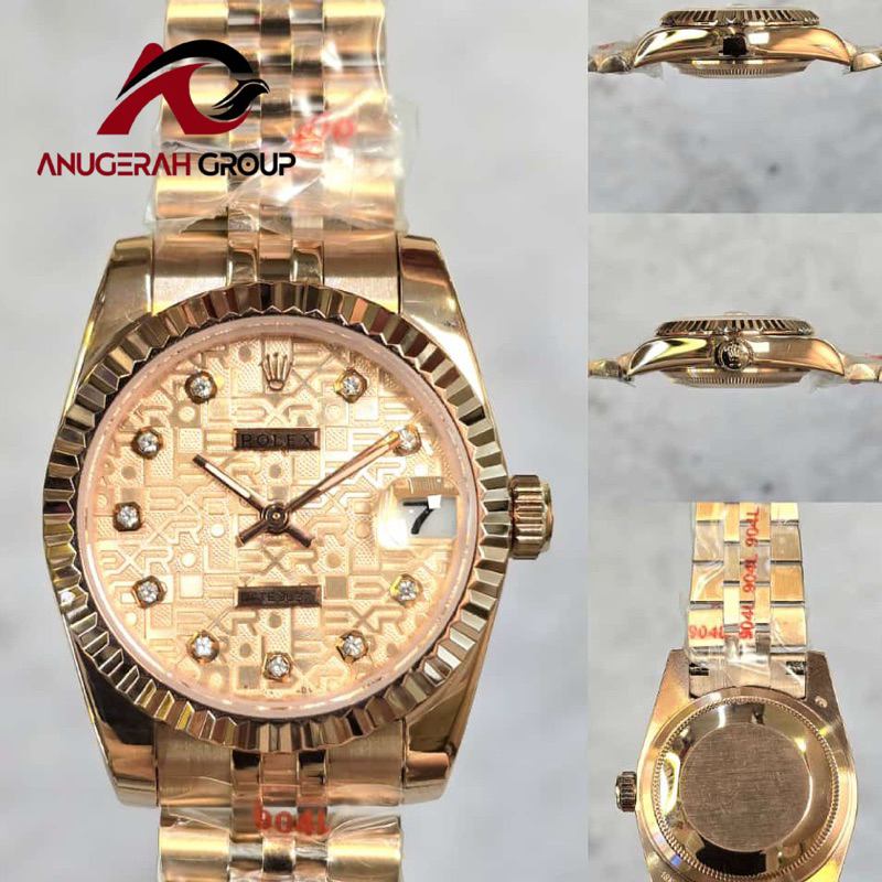 ROLEX DATEJUST 31MM AUTOMATIC / JAM TANGAN WANITA ROLEX ROSEGOLD COMPUTER DIAMOND PREMIUM GRADE AAA