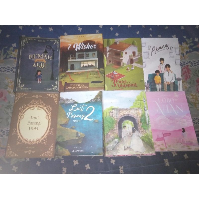 WTS NOVEL RUA, 7WISHES (vers.cover lama), 3 Putri anuspati, oi abang oi, laut pasang, laut pasang 2,