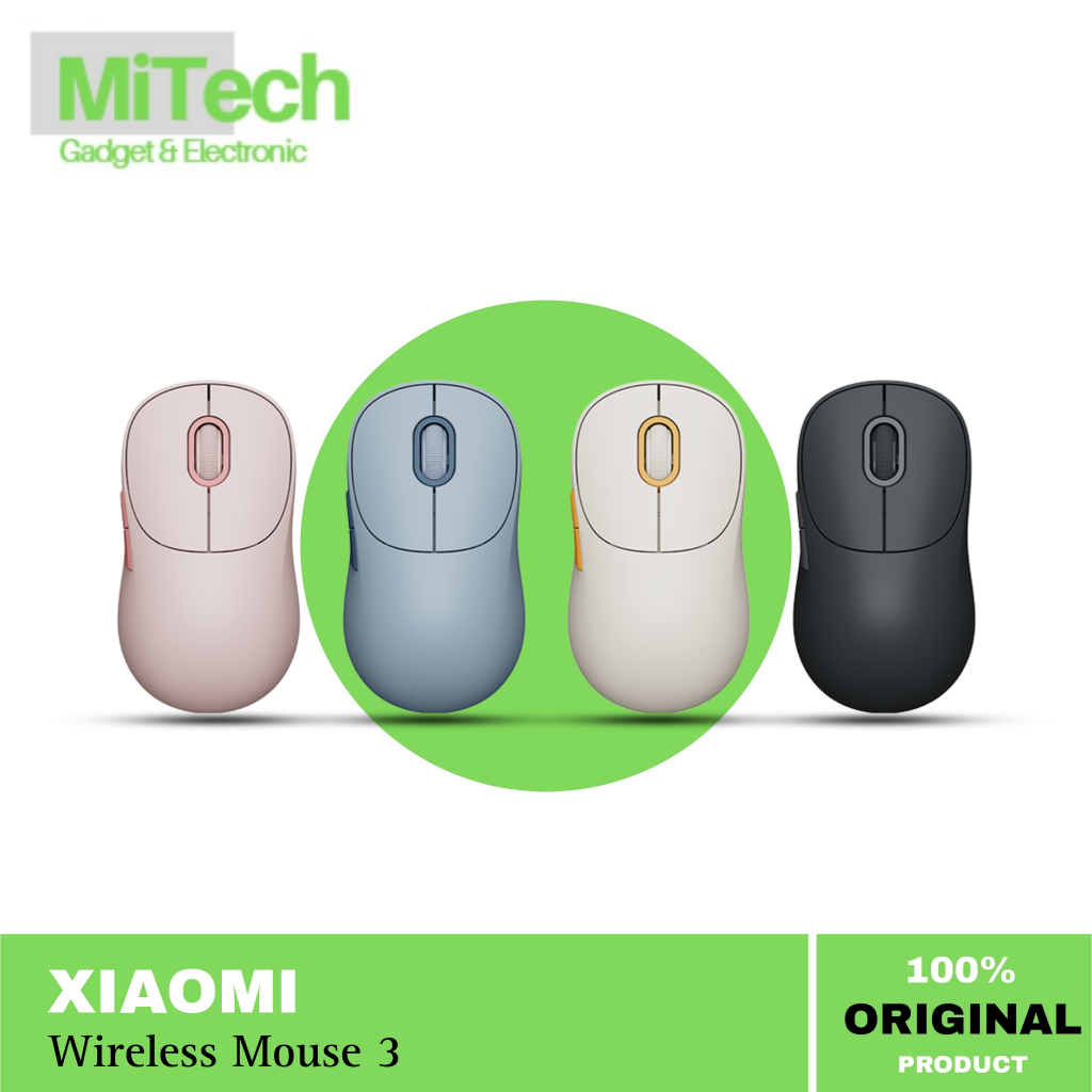 Xiaomi Mi Mouse 3 Wireless 2.4G Dongle 2023 Model Colorful for komputer laptop