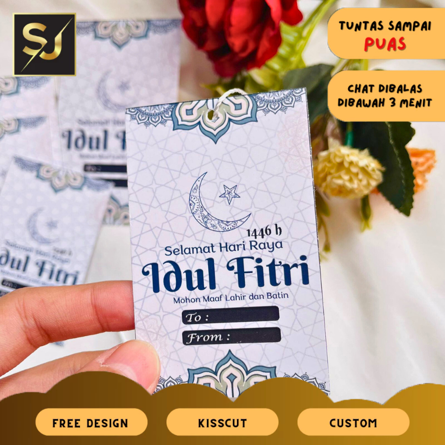 

Cetak Hangtag Idul Fitri Lebaran Kartu Ucapan Ramadhan Eid Mubarok Custom Desain Sehari Jadi ap260