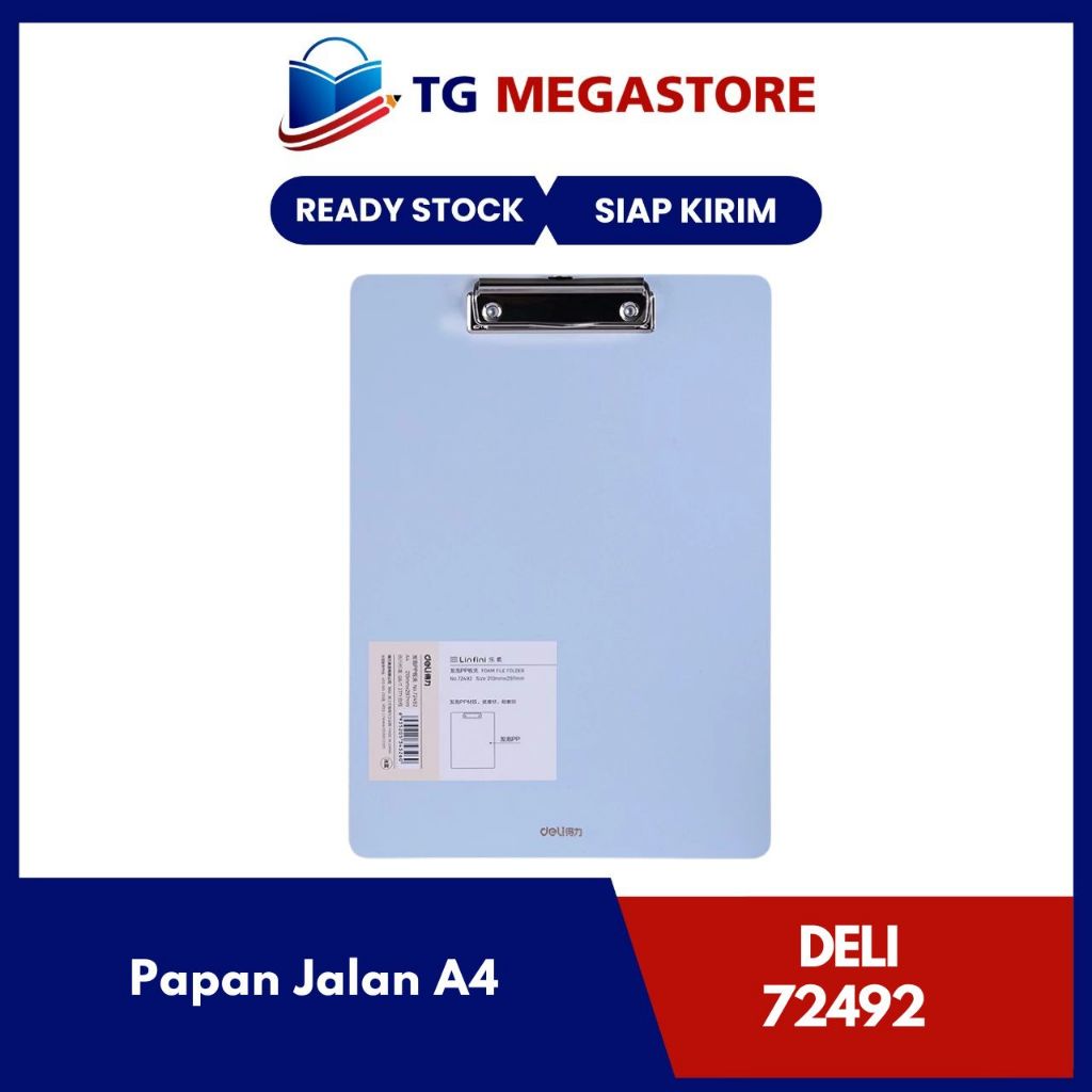 

Clipboard Papan Jalan A4 Pastel PP Foam 72492 - Biru Muda