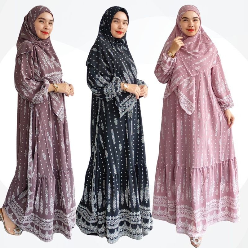 GAMIS SET JILBAB SEGI EMPAT | GAMIS CERUTI