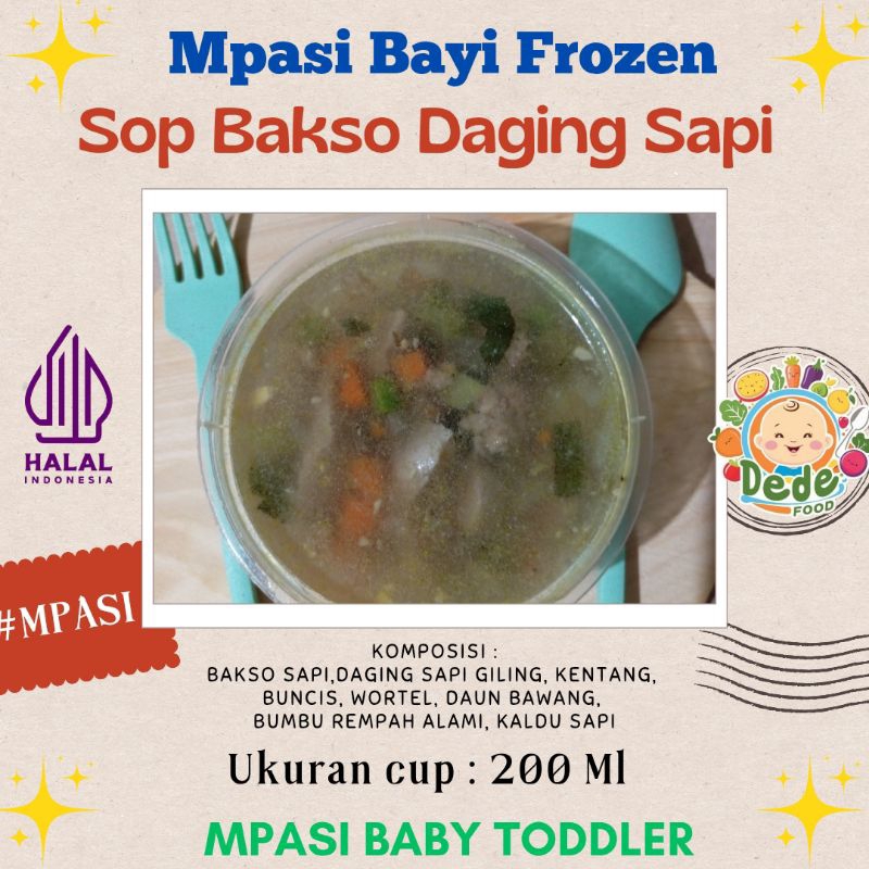 

sop bakso daging sapi (MPASI bayi dan balita) frozen