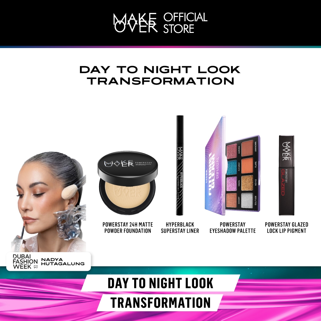 [ DUBAI FASHION WEK ] MAKE OVER Day to Night Look Transformation : Powder Foundation, Eye Palette, H