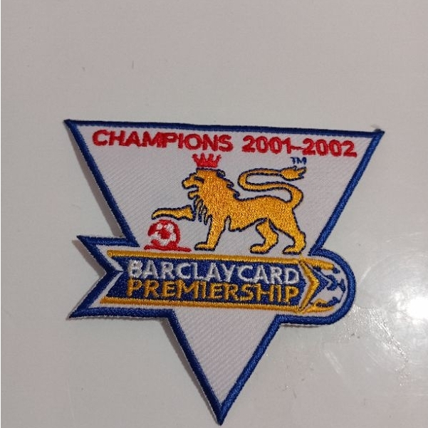 PATCH BORDIR BPL LIGA INGGRIS CHAMPIONS 2001 2002