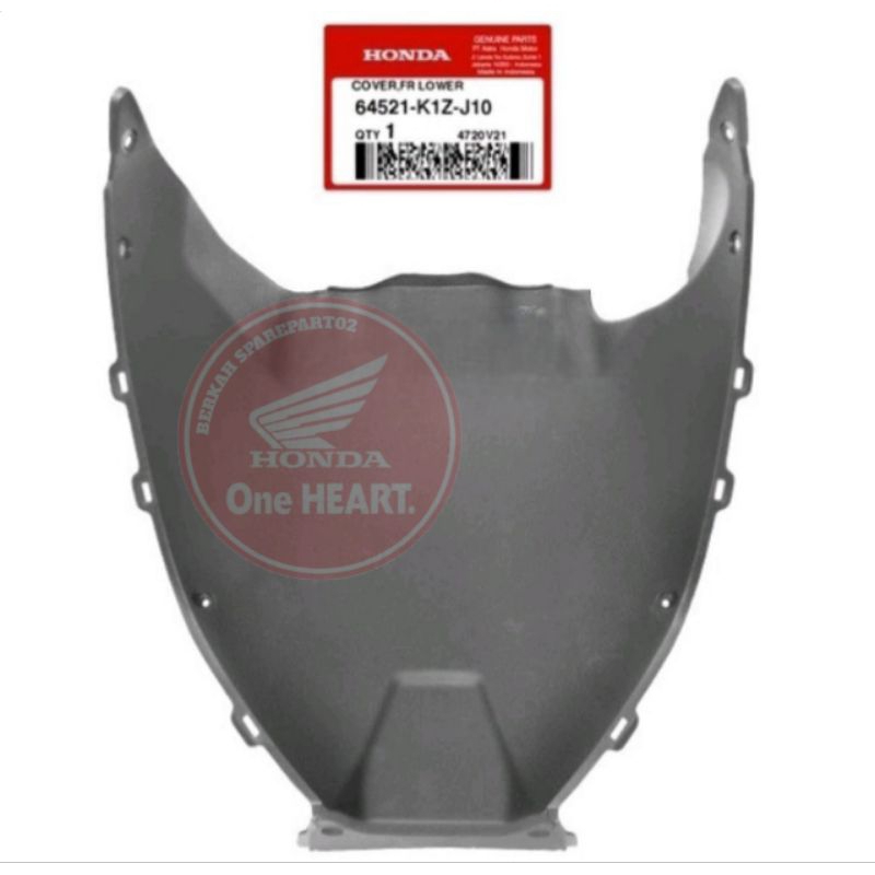 64521-K1Z-J10 Cover front lower dek paru lumpur PCX 160 original