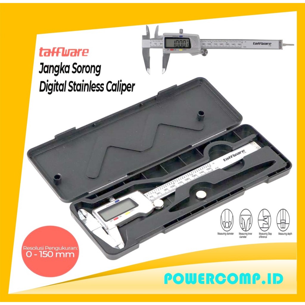 Jangka Sorong Digital Taffware YXB Jangka Sorong Stainless Digital Jangka Sorong 200mm Jangka Sorong
