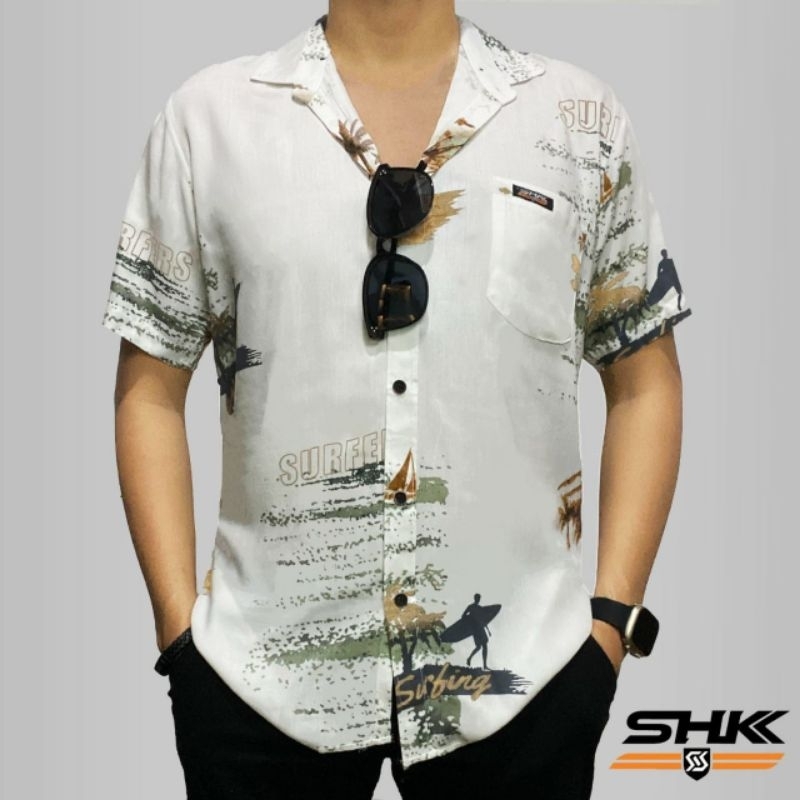 Kemeja Motif Printing/Kemeja Hawai/Kemeja Pria