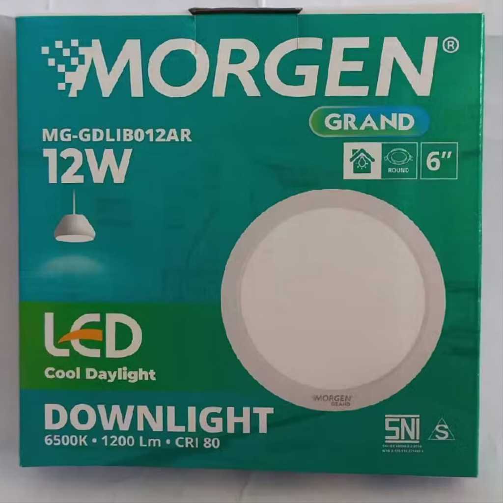 Morgen Lampu Downlight Led Panel Bulat Inbow Series Grand 12 watt