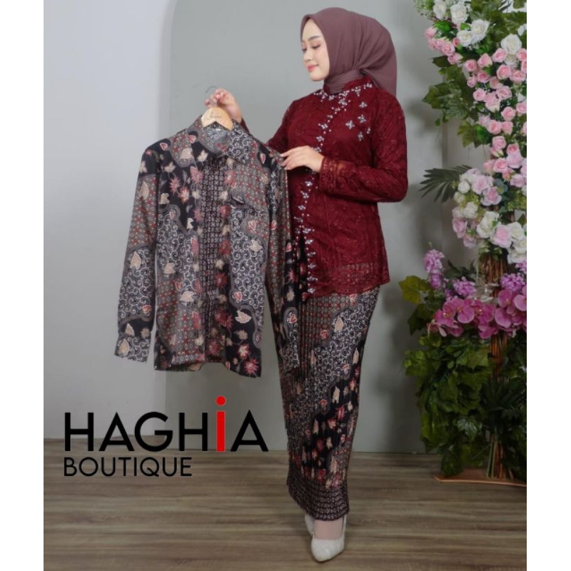 New Arrival Stelan Kebaya Couple Haghia Pakaian Pesta Pasangan Seragam Pesta Couple Nikahan