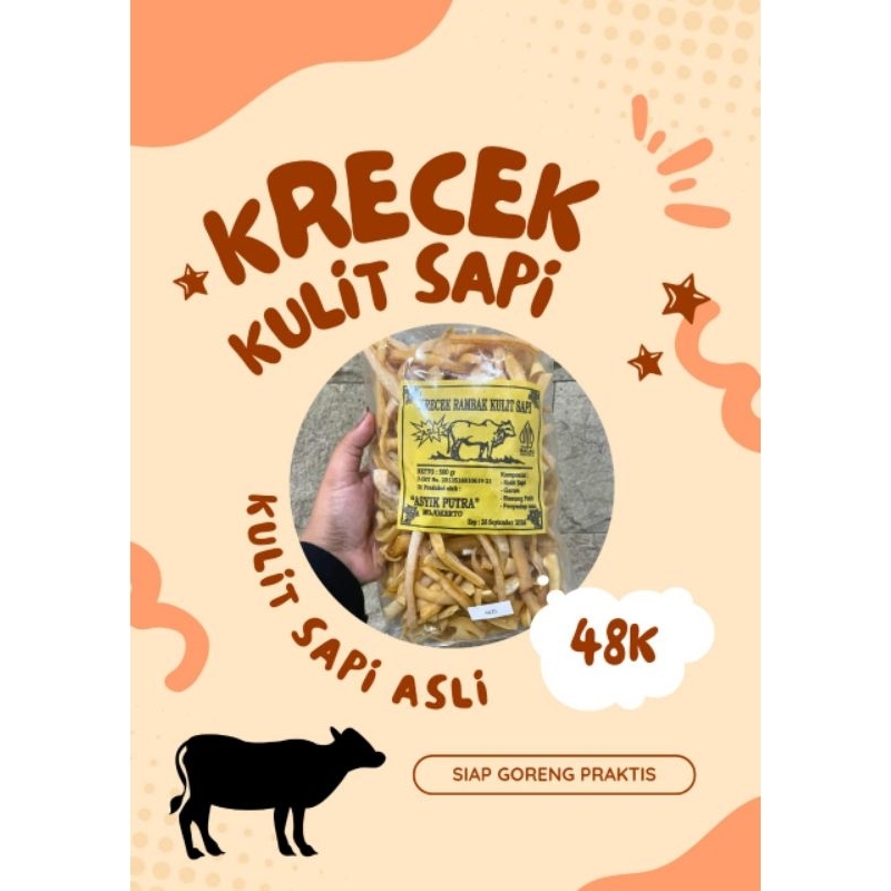 

Krecek rambak stick asli mojokerto,asli kulit rambak