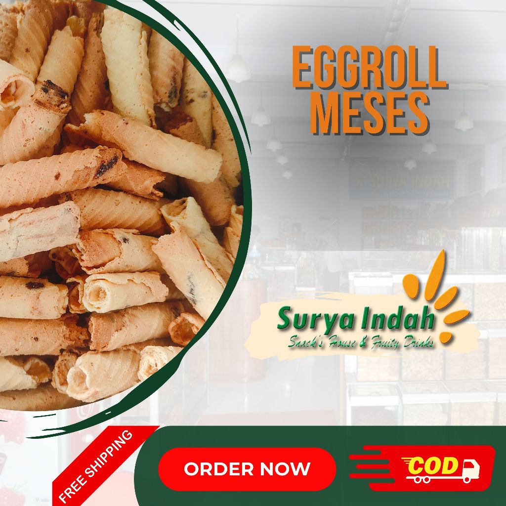 

Egg Roll Meses dijamin Enak Kwalitas Premium 100gr Surya Indah Jombang