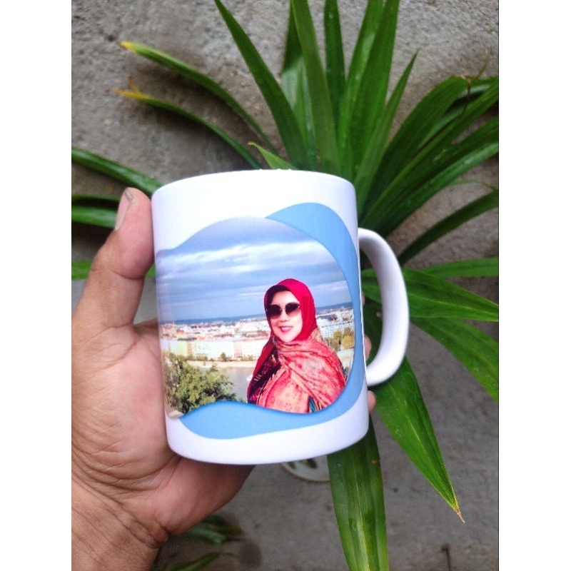 souvenir gelas mug bahan keramik +sablon