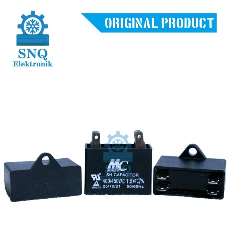 Capasitor fan outdoor AC 1,5 uf 4 pin soket kaki 2 - Kapasitor kipas outdoor AC panasonic, changhong