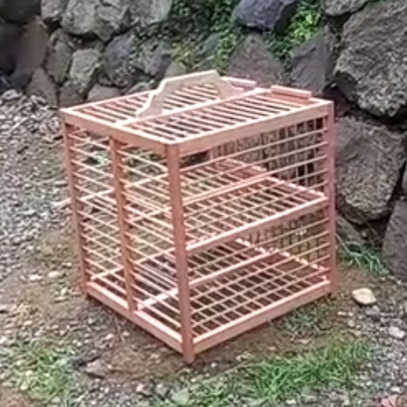 {AMBRUKAN} SJ  DONDANG BURUNG MERPATI 1 PASANG 2 PINTU  RUJI TIDURAN RANGKA KAYU JERUJI BAMBU SANGKA